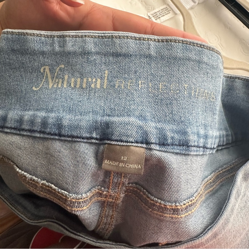 Natural Reflections Light Wash Denim Bermuda Shorts - Picture 3 of 3